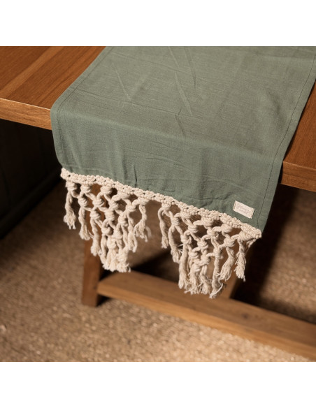 Camino de Mesa  Macramé  Rombos Nuevo