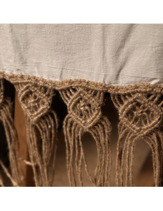 Camino de Mesa - Macramé Rombos Yute 2