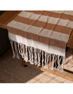 Camino de Mesa Telar Franjas Color