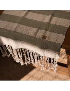 Camino de Mesa Telar Franjas Color 2