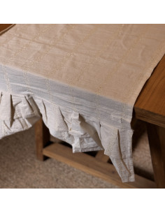 Camino Tusor  Rayas Gold con Volados