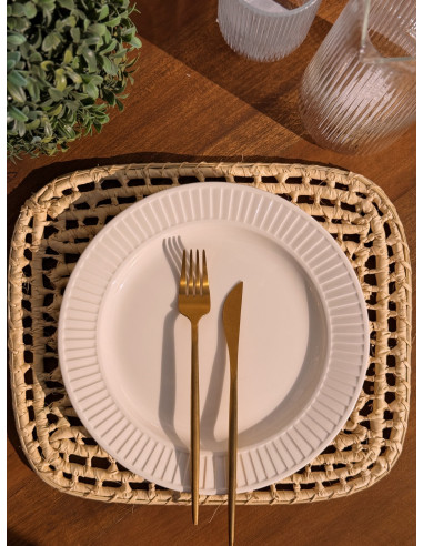 Plato de Sitio hoja de Palma