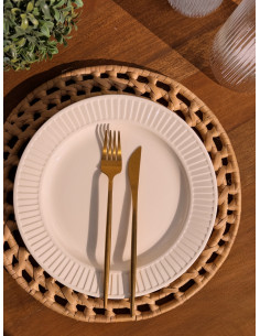 Plato de Sitio hoja de Palma