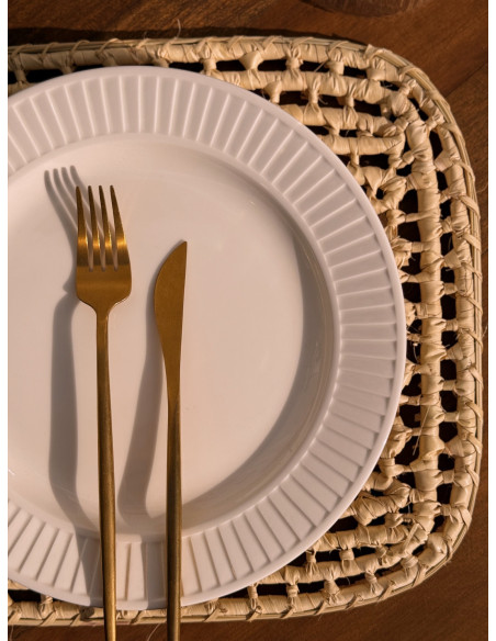 Plato de Sitio hoja de Palma