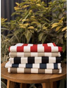 Mantel Rayas Brown 2