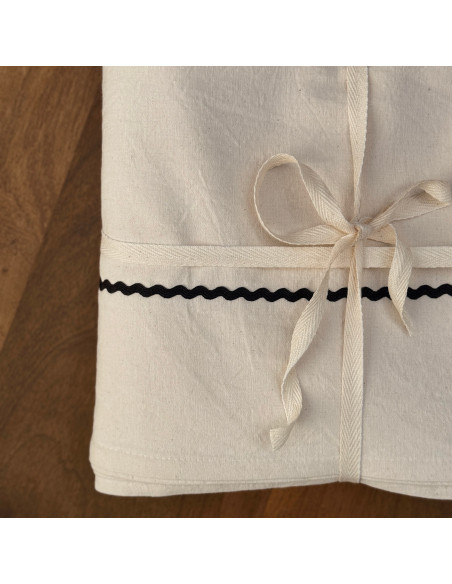 Mantel de Tusor ZIG ZAG APLIQUE