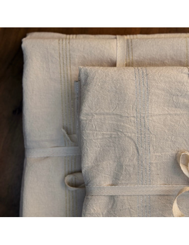 Mantel de Tusor Rayas Plata