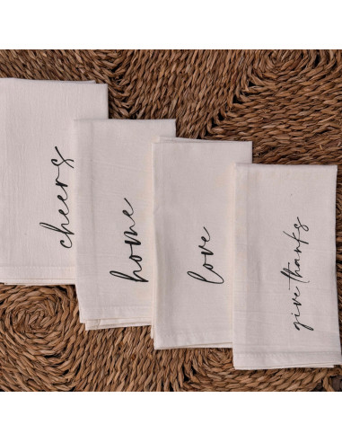 Servilletas  Estampadas  Frases x 4