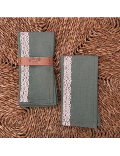 Servilletas Tusor + Puntilla Lateral - Pack x 4 2