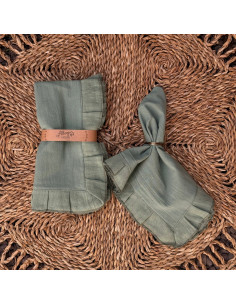 Servilletas Camila Tusor y Volados Gasa x 4