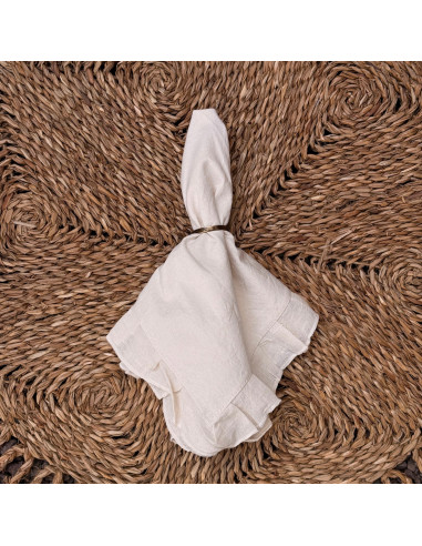 Servilletas Camila Tusor y Volados Gasa x 4