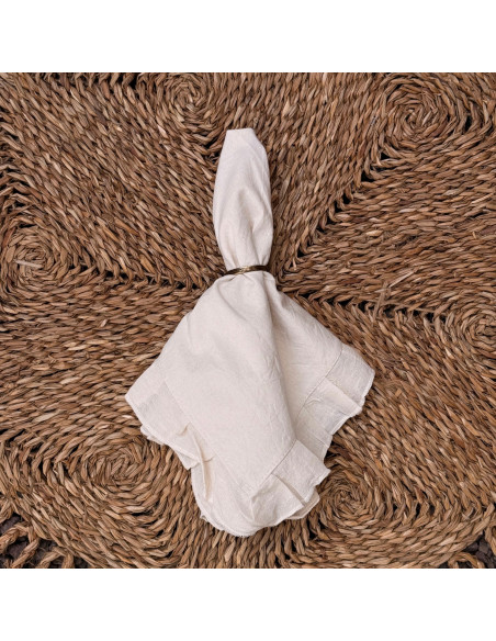 Servilletas Camila Tusor y Volados Gasa x 4