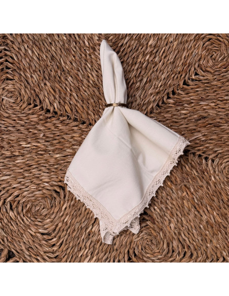 Servilletas Puntilla Fina - Pack x 4