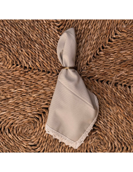 Servilletas Puntilla Fina - Pack x 4