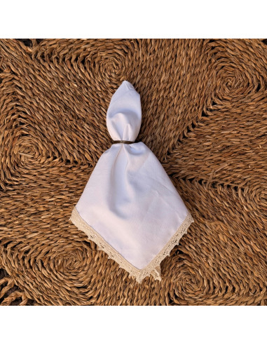 Servilletas Puntilla Fina - Pack x 4