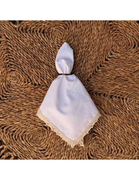 Servilletas Puntilla Fina - Pack x 4