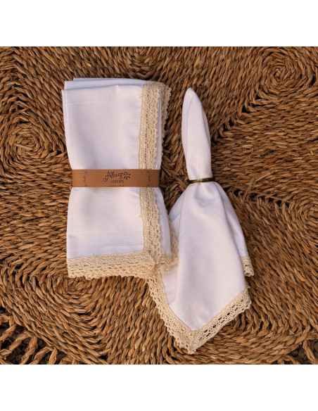 Servilletas Puntilla Media - Pack x 4