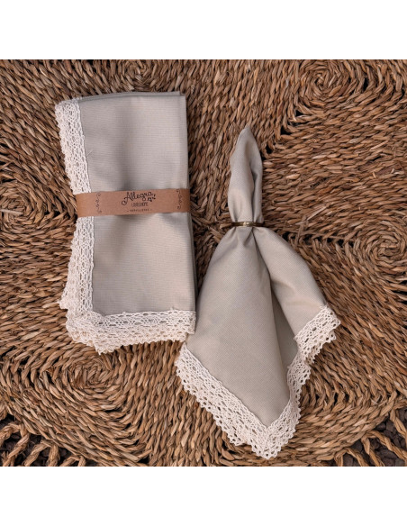 Servilletas Puntilla Media - Pack x 4