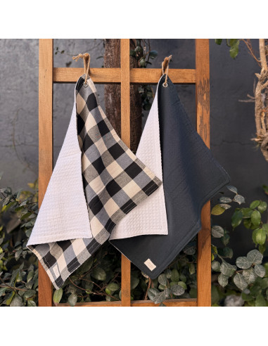 Promo 5 + 1: Pack x 2  Repasadores Cuadros & Lisos