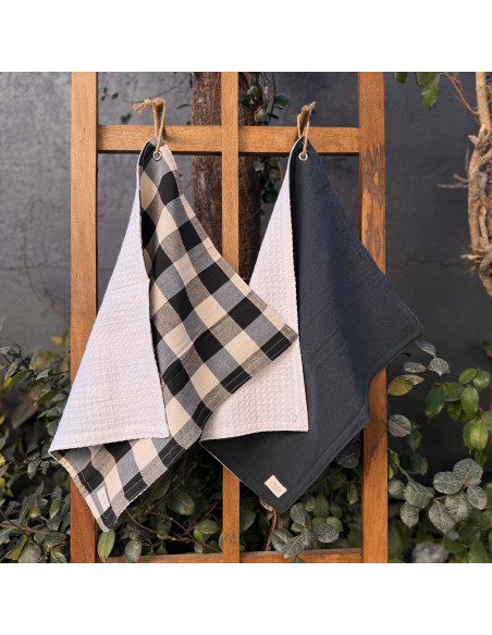 Promo 5 + 1: Pack x 2  Repasadores Cuadros & Lisos