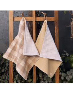 Pack x 2  Repasadores Cuadros & Lisos 2