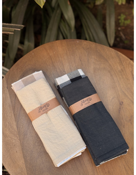 Pack x 2  Repasadores Cuadros & Lisos