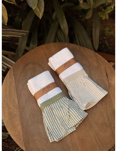 Promo 5 +1: Pack de Repasadores x2 - Volado Mil Rayas y Faja Lisa