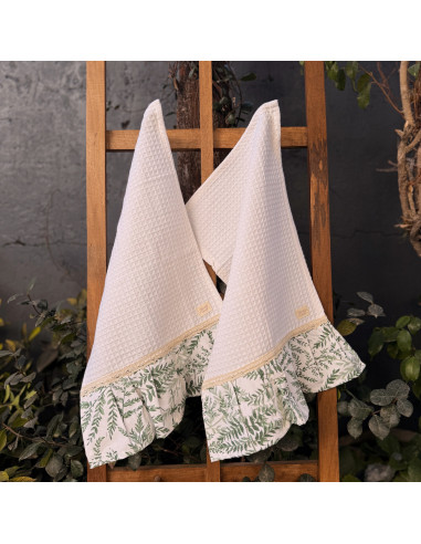 Pack de Repasadores Estampados Puntillas y Volados x2