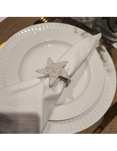 Servilleteros Estrella x 4 - Crochet