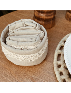 Paneras Individuales Con Puntilla Set x4 2