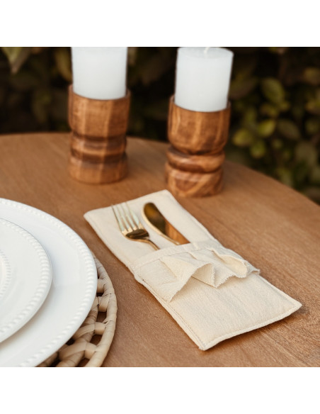 Porta Cubiertos Camila - Volados x 4 unidades