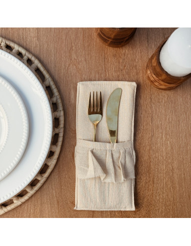 Porta Cubiertos Camila - Volados x 4 unidades