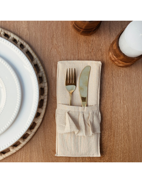 Porta Cubiertos Camila - Volados x 4 unidades