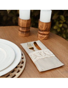 Porta Cubiertos - Puntilla Ancha x 4 unidades