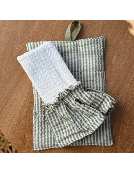 Set Agarradera Matelasé + Repasador