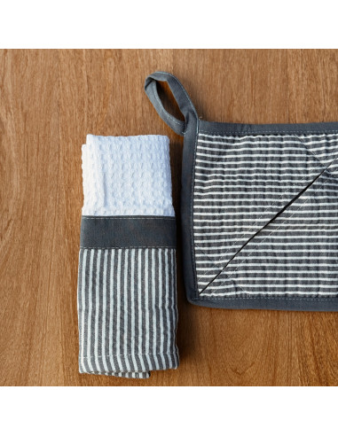 Set Agarradera + Repasador Bicolor