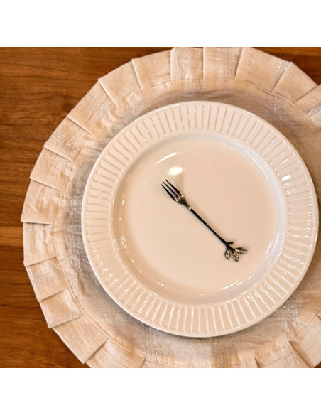 Pack x 4 Individuales  Holidays Redondos  con Volados