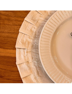 Pack x 4 Individuales  Holidays Redondos  con Volados 2