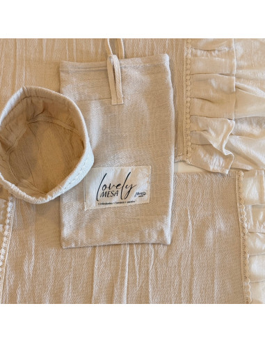 Set de Mesa Elena:  Individuales x 4, Camino y Panera