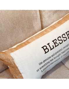 Almohadon BLESSED Arpillera