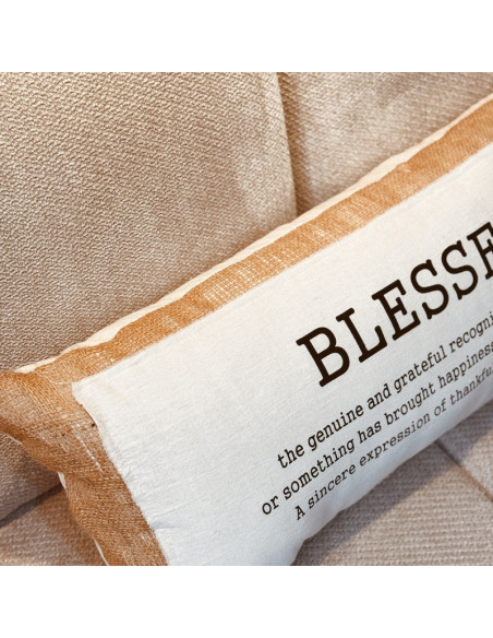 Almohadon BLESSED Arpillera