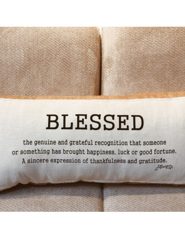 Almohadon BLESSED Arpillera