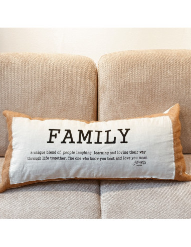 Almohadon FAMILY Arpillera
