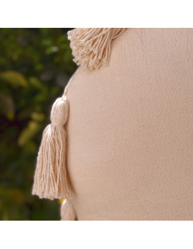 Almohadón Redondo Panamá & Borlas