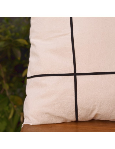 Combo Almohadones Bies Negro Cuadros Grandes