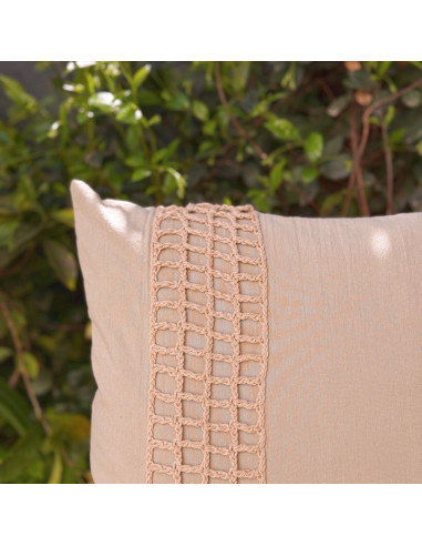 Combo Almohadon Aplique  Crochet Cuadros  - 2 x 40 x 60