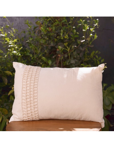 Combo Almohadon Aplique  Crochet Cuadros  - 2 x 40 x 60