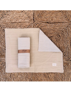 Individuales Reversibles x4 - Mil Rayas