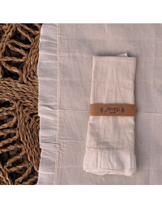 Individuales Camila: Tusor y gasa x 4