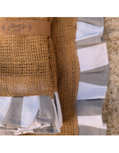 Individuales - Arpillera con volados x 4